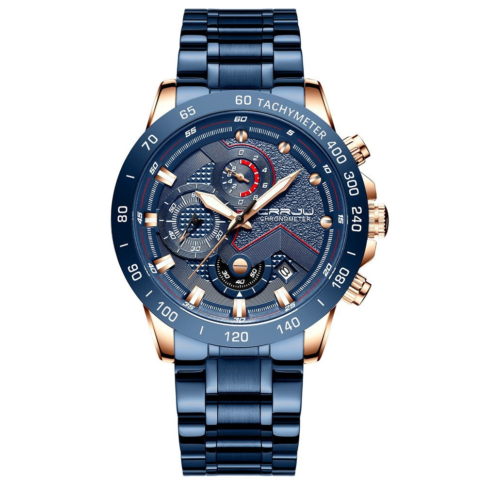 Montre Homme Bleu Royal Multifonction - Acier Inoxydable ConiWell