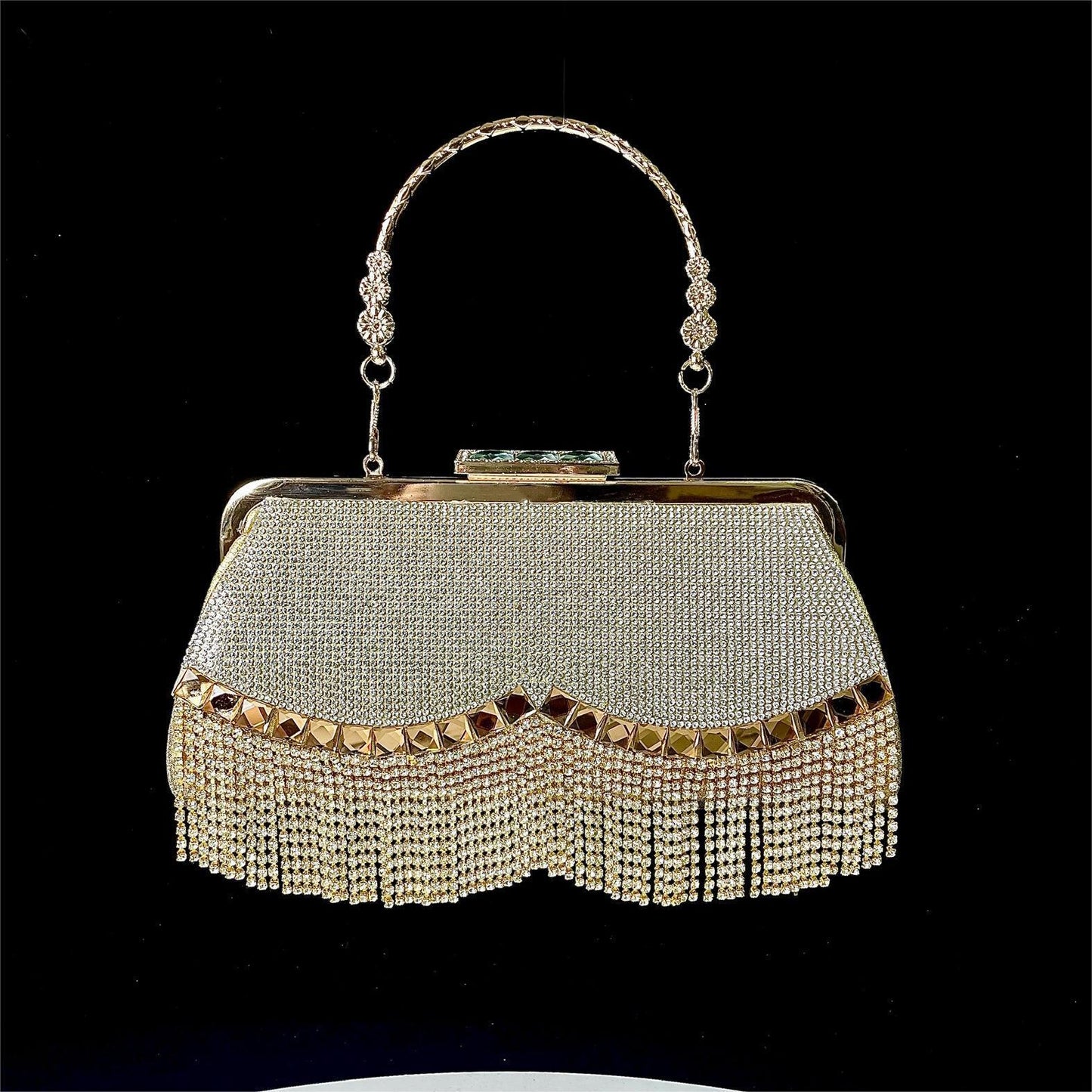 Sac Bandoulière Pompons Femme Style Princesse Glamour