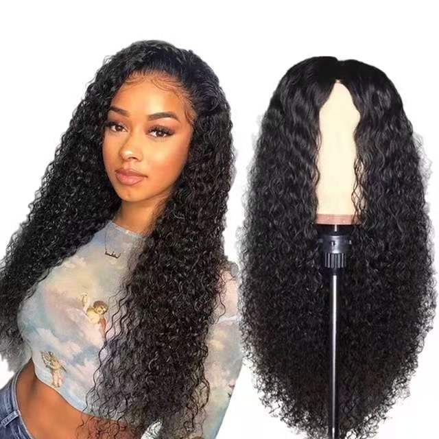 Perruque Afro Bouclée Dentelle Frontale - Fibre Synthétique ConiWell