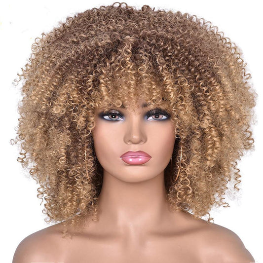 Perruque Afro Courte Volumineuse - Boucles Généreuses Femme ConiWell