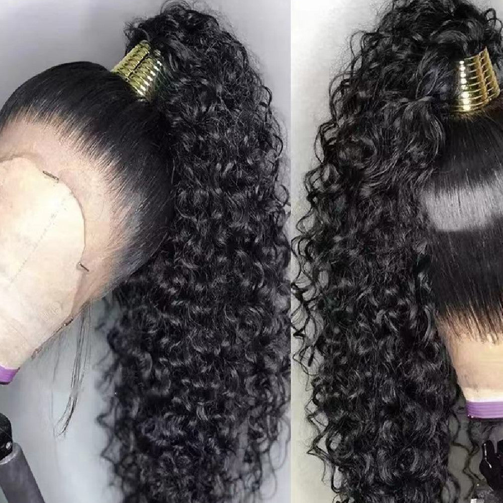 Perruque Afro Bouclée avec Raie - Style Naturel Élégant ConiWell