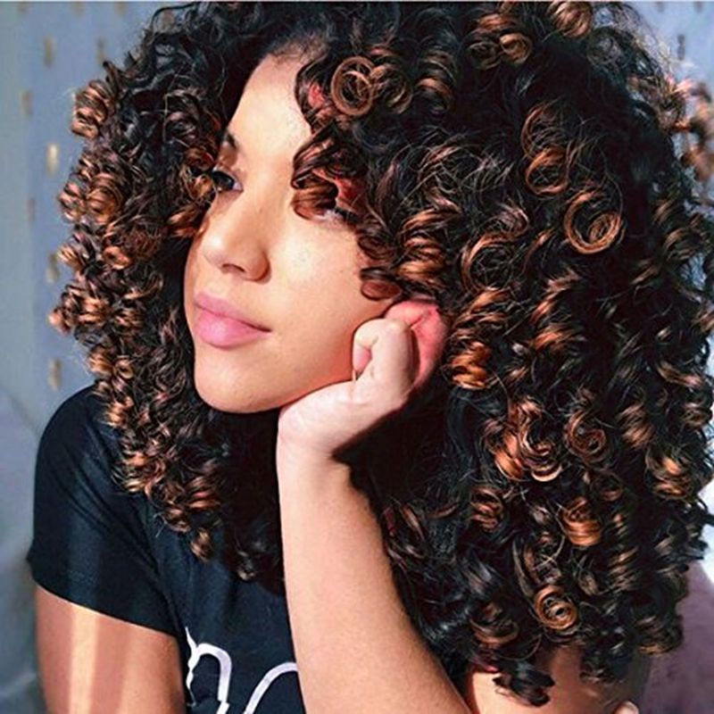 Perruque Afro Ondulée - Cheveux Ondulés Naturels Femme ConiWell