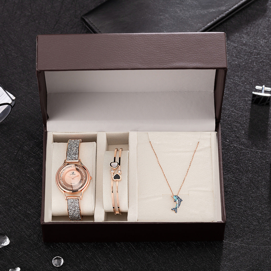 Montre Femme Élégance Brillante - Coffret Cadeau Raffiné ConiWell