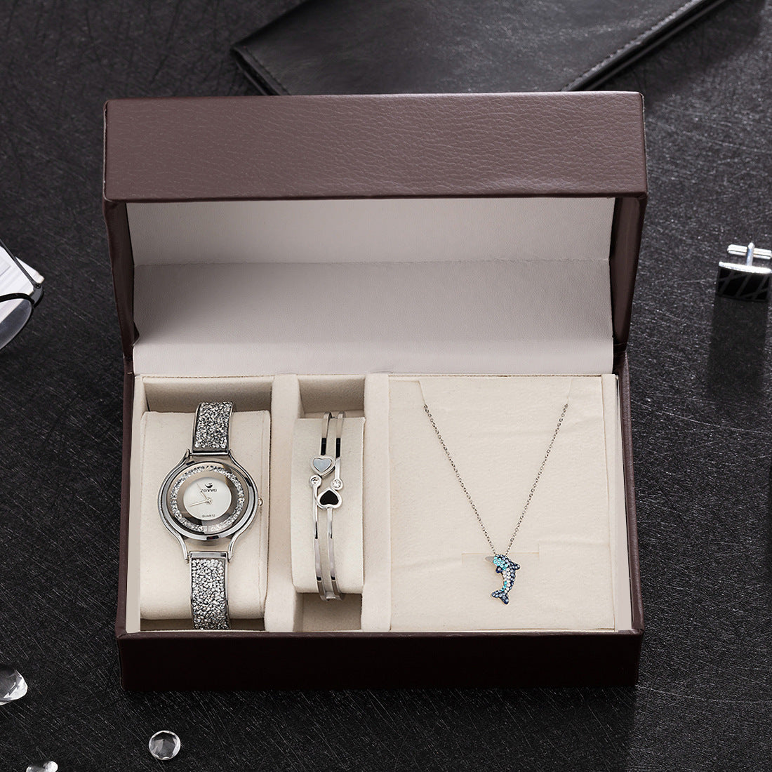 Montre Femme Élégance Brillante - Coffret Cadeau Raffiné ConiWell