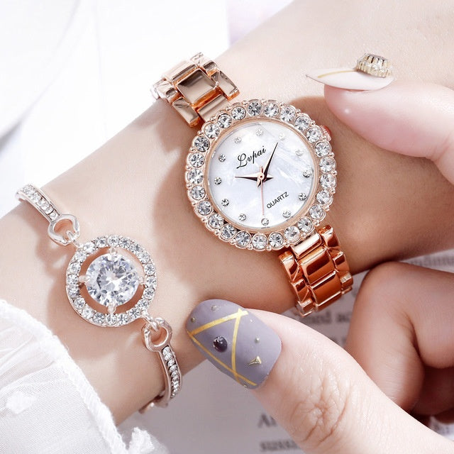 Montre Femme Cristal Bijou - Design Joaillerie Élégant ConiWell