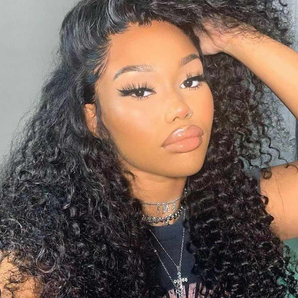 Perruque Afro Bouclée avec Raie - Style Naturel Élégant ConiWell