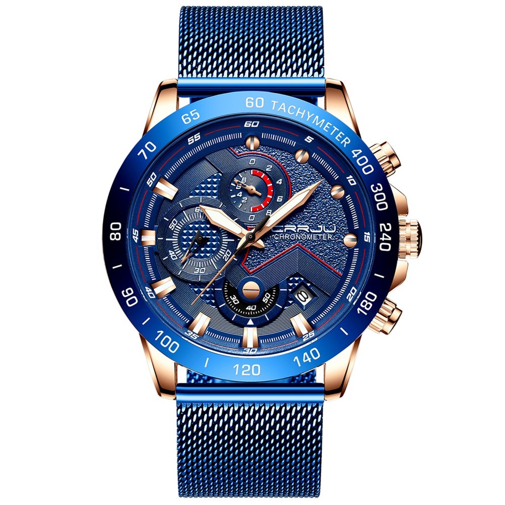 Montre Homme Bleu Royal Multifonction - Acier Inoxydable ConiWell