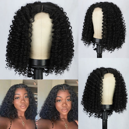 Perruque Afro Courte Dentelle Frontale - Effet Naturel ConiWell