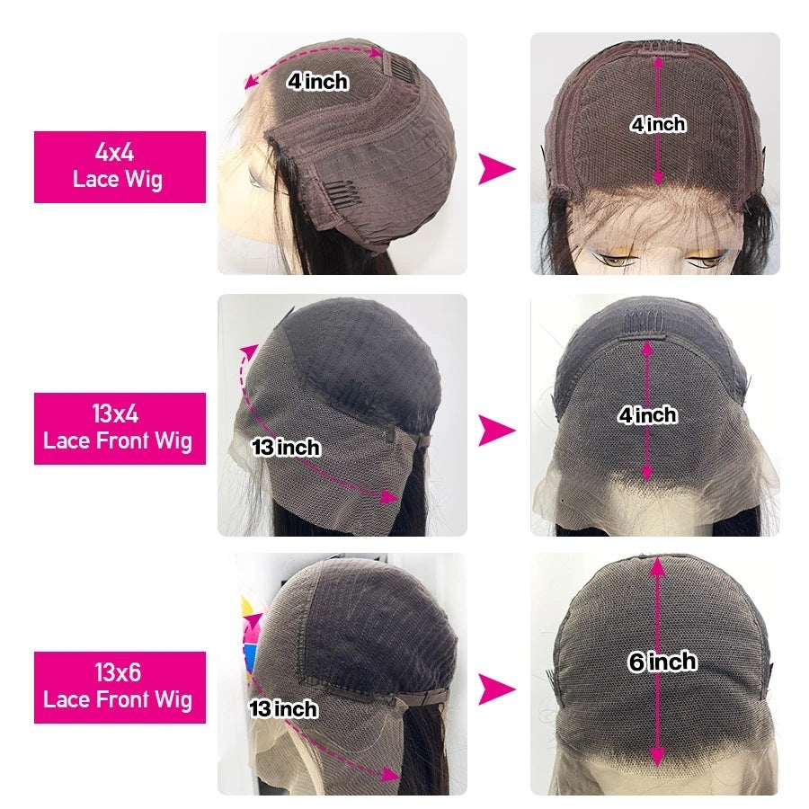 Perruque Dentelle Cheveux Naturels Qualité 9A - Lisse Premium ConiWell