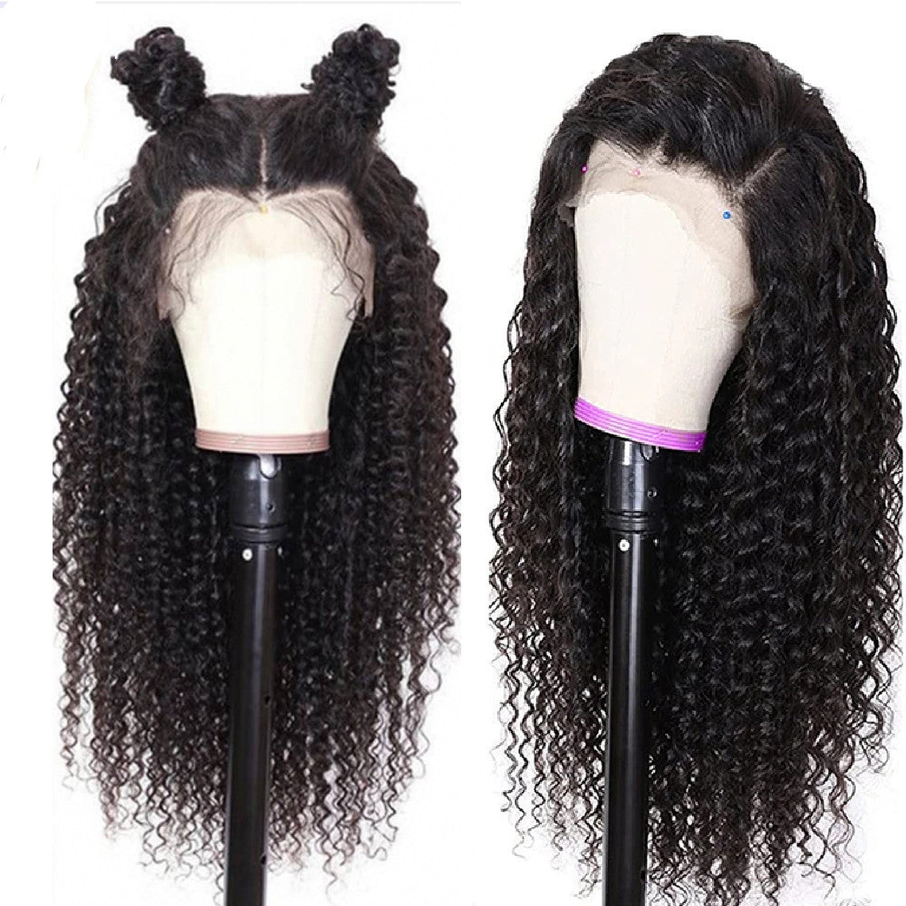 Perruque Afro Bouclée avec Raie - Style Naturel Élégant ConiWell